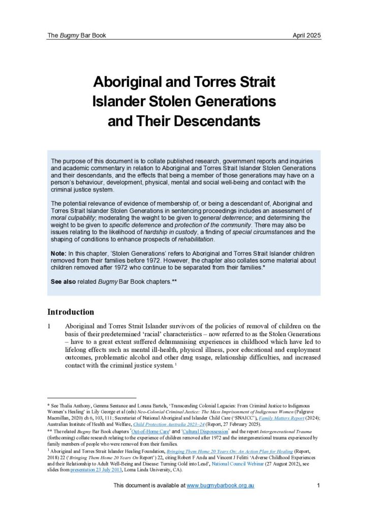 Stolen Generations chapter