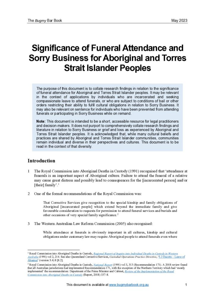 Sorry Business – chapter